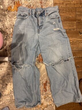 Old Navy Light Blue Distressed Boyfriend Jeans